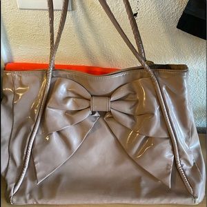 Women’s Taupe Bow Detail Tote Bag - Unbranded
